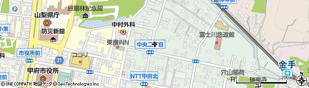 日本基督教団　甲府中央教会周辺の地図