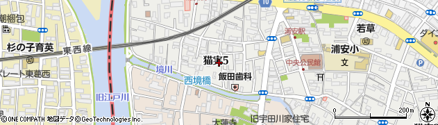 大塚建具猫実店周辺の地図