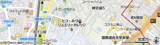 東京都渋谷区神宮前5丁目35周辺の地図