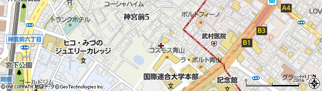 東京都渋谷区神宮前5丁目47-2周辺の地図