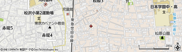 東京都世田谷区松原3丁目7-9周辺の地図