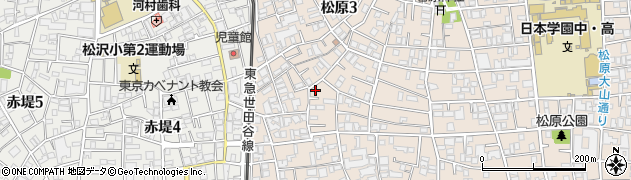 東京都世田谷区松原3丁目7-10周辺の地図