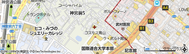 東京都渋谷区神宮前5丁目47-6周辺の地図