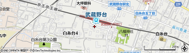 三菱ＵＦＪ銀行武蔵野台駅前 ＡＴＭ周辺の地図