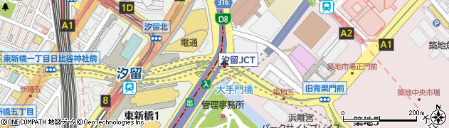 汐先橋周辺の地図