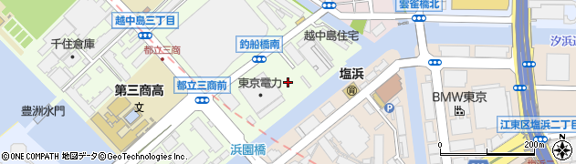 東京都江東区越中島3丁目5周辺の地図