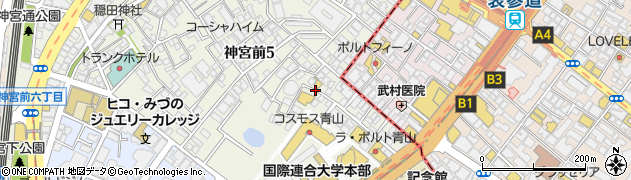 東京都渋谷区神宮前5丁目46周辺の地図