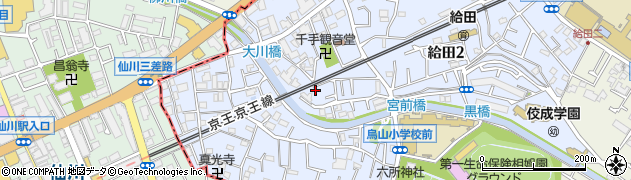 東京都世田谷区給田2丁目21周辺の地図