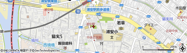 トイレつまり解決・水の生活救急車浦安市エリア専用ダイヤル周辺の地図