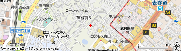 東京都渋谷区神宮前5丁目44-12周辺の地図