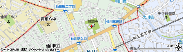 昌翁寺周辺の地図