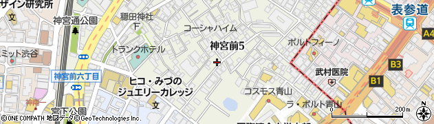 東京都渋谷区神宮前5丁目39-12周辺の地図