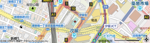 ザロイヤルパークホテルアイコニック東京汐留周辺の地図