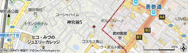 東京都渋谷区神宮前5丁目45-5周辺の地図