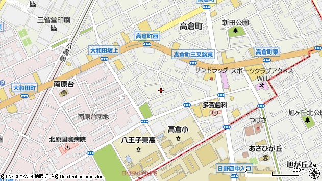 〒192-0033 東京都八王子市高倉町の地図