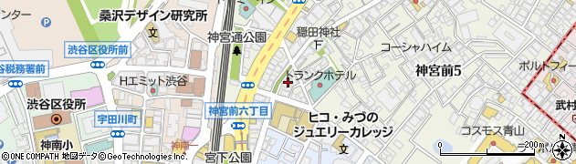 東京都渋谷区神宮前5丁目29周辺の地図