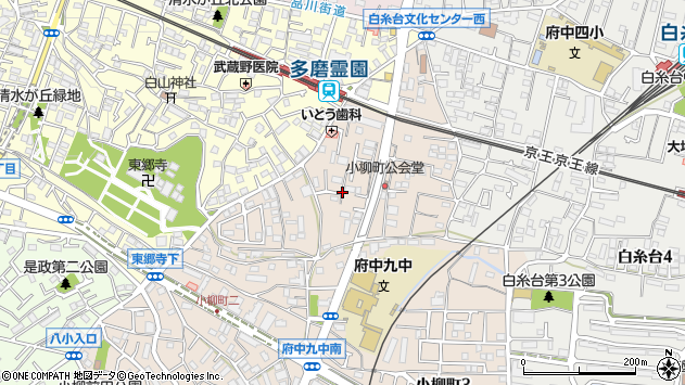 〒183-0013 東京都府中市小柳町の地図