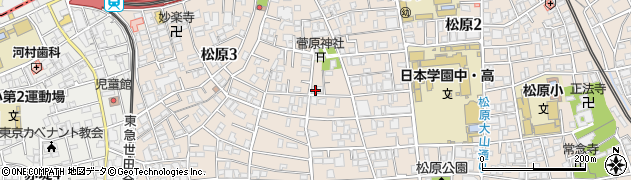 東京都世田谷区松原3丁目20-6周辺の地図
