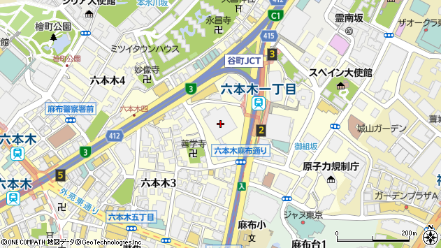 〒106-6226 東京都港区六本木 住友不動産六本木グランドタワー（２６階）の地図