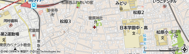 東京都世田谷区松原3丁目20-8周辺の地図