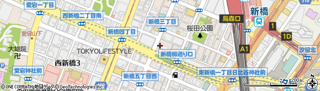 みずほ銀行新橋中央支店周辺の地図
