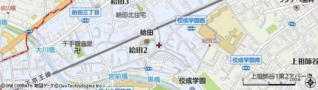東京都世田谷区給田周辺の地図