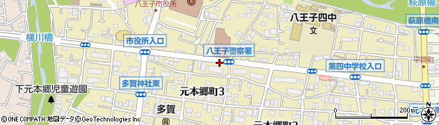 東京都八王子市元本郷町周辺の地図
