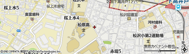 東京都世田谷区赤堤5丁目36-20周辺の地図