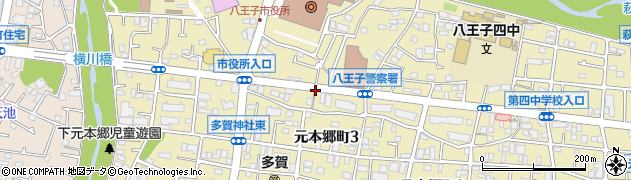 市役所入口・元本郷公園東周辺の地図