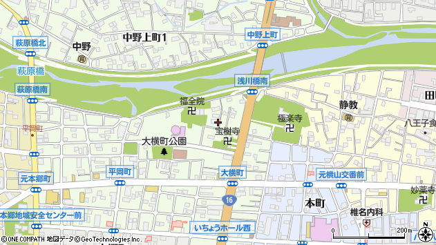 〒192-0062 東京都八王子市大横町の地図