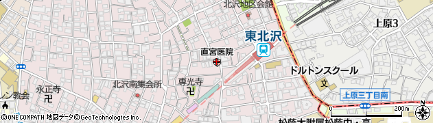 直宮医院周辺の地図