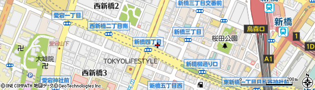 東京都港区新橋4丁目1周辺の地図