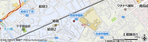東京都世田谷区給田2丁目4周辺の地図