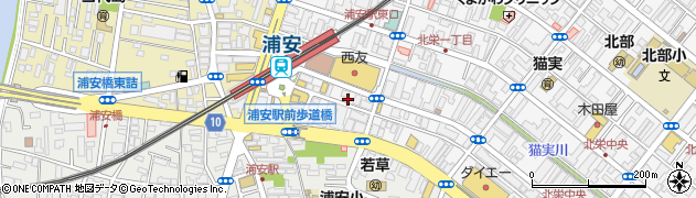 松屋 浦安店周辺の地図