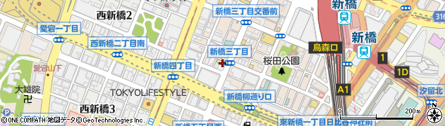 ファミリーマート新橋赤レンガ通り店周辺の地図