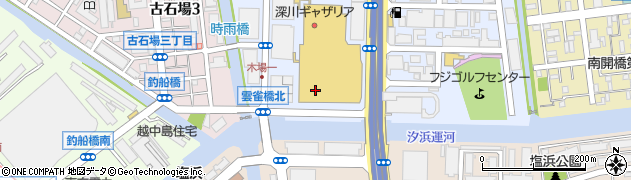 東京都江東区木場1丁目周辺の地図