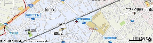 東京都世田谷区給田2丁目7周辺の地図