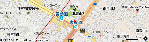 東京都港区北青山3丁目5-25周辺の地図