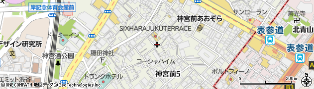 東京都渋谷区神宮前5丁目16-8周辺の地図