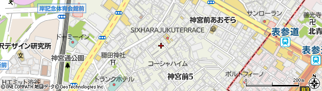 東京都渋谷区神宮前5丁目18-2周辺の地図