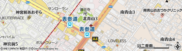 東京都港区北青山3丁目5-20周辺の地図