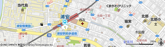 １００円ショップセリア　西友浦安店周辺の地図