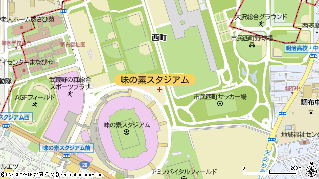 〒182-0032 東京都調布市西町の地図