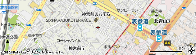 東京都渋谷区神宮前5丁目6-15周辺の地図