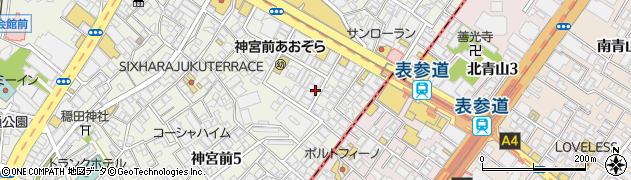 東京都渋谷区神宮前5丁目6-9周辺の地図