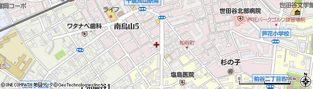 東京都世田谷区南烏山5丁目25周辺の地図