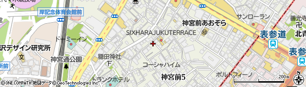 東京都渋谷区神宮前5丁目18-14周辺の地図