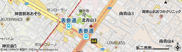 東京都港区北青山3丁目5-19周辺の地図