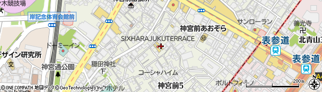 東京都渋谷区神宮前5丁目16周辺の地図