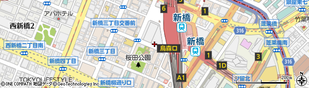 蘭 養身館 新橋店周辺の地図